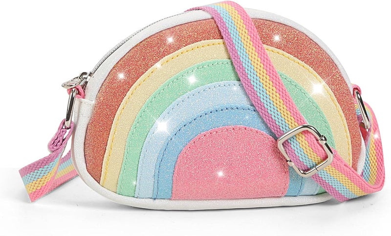 cotmcor Store Toddler Purse Valentines Gifts for Kids: 2 3 4 5 6 7 8 Year Old Girl Birthday Gift, Toys for Ages 2-4 Rainbow Crossbody Bag - Image 1